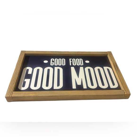 Rustic Black and White 'Good Food Good Mood' Wall Art SOLD! - Picture 2 of 10